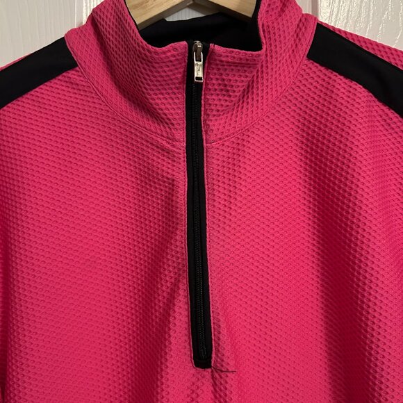 LRL Lauren Active Ralph Lauren Shirt 1/4 Zip Pullover Women's Pink SZL - Picture 7 of 8